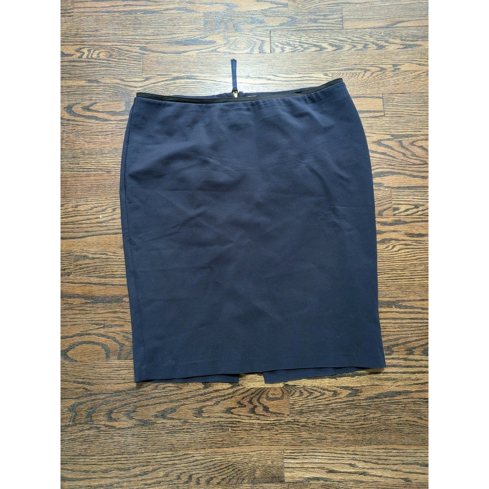 Womens Boden Modern Pencil Straight Stretch Skirt Navy Blue Summer Print Size 16